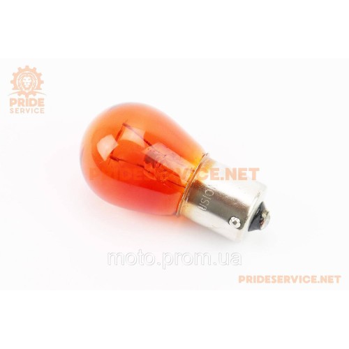 Лампа поворота (большая, жёлтая с цоколем) 12V/21W BAU15S