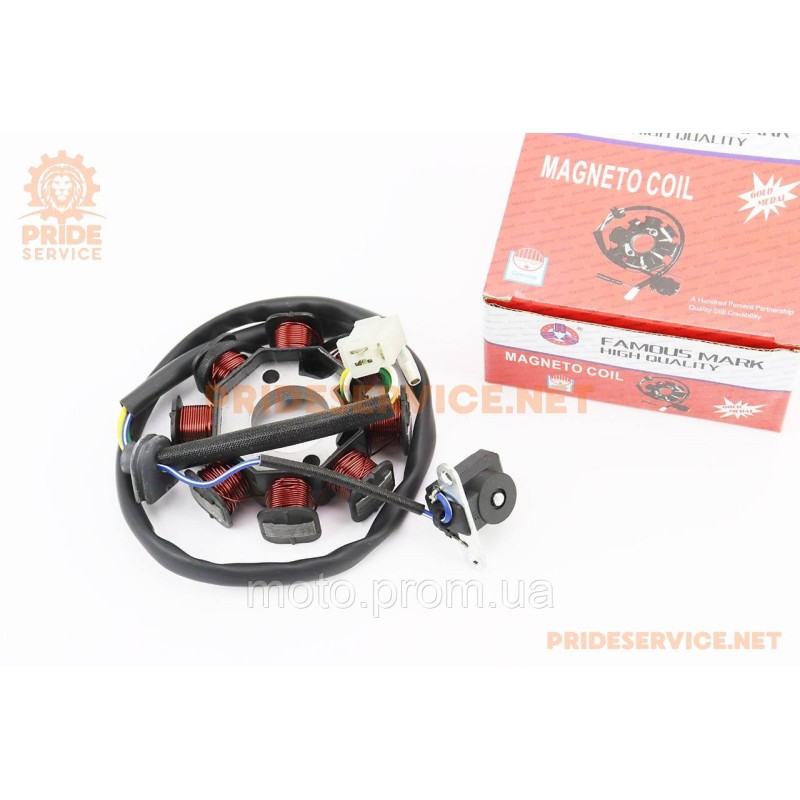Статор магнето (генератора) Honda WH 100 (8 котушок роз'єм