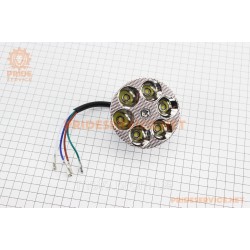 УЦЕНКА DELTA Фары круглой внутренняя часть 6-LED с габаритными диодами, 80мм, TUNING (не горит несколько