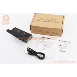 Ліхтар передній 1 діод 250 lumen алюмінієвий, Li-ion 3.7V 1500mAh зарядка від USB, ДАТЧИК СВІТЛА, вологозахисний, чорний EOS220 Ліхтар передній 1 діод 250 lumen алюмінієвий, Li-ion 3.7V 1500mAh зарядка від USB, ДАТЧИК СВІТЛА, вологозахисний, чорний EOS220