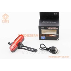 Ліхтар задній 120 lumen, Li-ion 3.7V 600mAh зарядка від USB, вологозахисний, AQY-096 Ліхтар задній 120 lumen, Li-ion 3.7V 600mAh зарядка від USB, вологозахисний, AQY-096