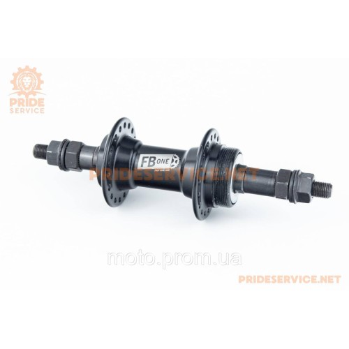 Втулка задняя MTB алюминиевая 14Gx36H под вольнобег, V-brake, крепл. гайка, чёрная FB-A201R