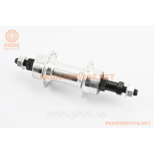 Втулка задняя MTB алюминиевая 14Gx36H под вольнобег, Disk-brake (резьба), 2 пром-подшипники 6200 2RS, крепл.