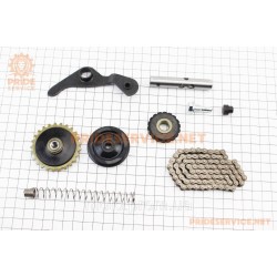 Цепь распредвала 110cc - 25H-84L + ролики 3шт + коромысло + натяжитель, к-кт Цепь распредвала 110cc - 25H-84L + ролики 3шт + коромысло + натяжитель, к-кт