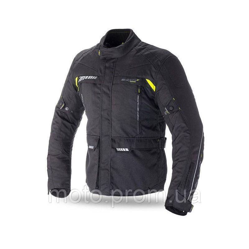 Мотокуртка SEVENTY SD-JT41 TOURING BLACK/FLUOR YELLOW с подстежкой L XL