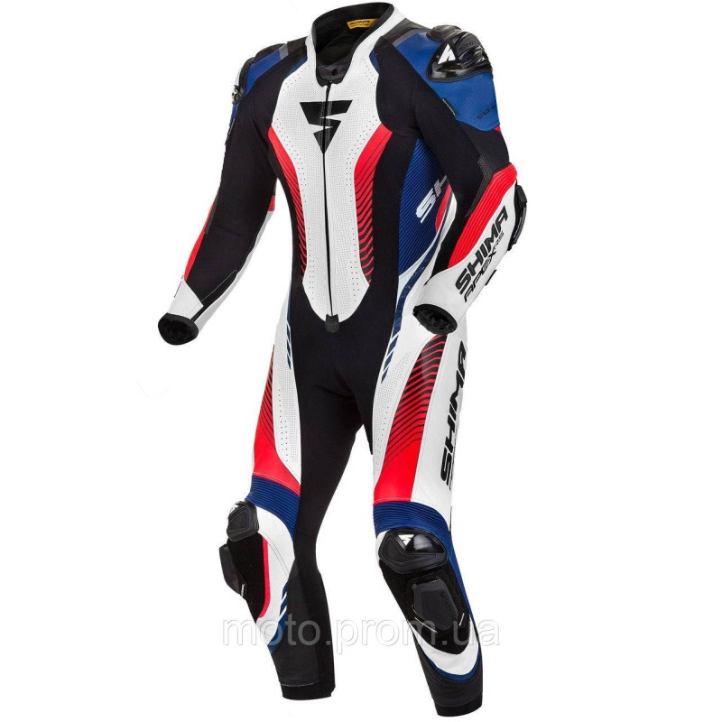 Суцільний комбінезон SHIMA Apex RS White Blue Red XXXL
