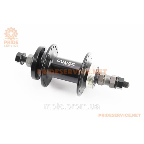 Втулка задняя MTB алюминиевая 14Gx36H под вольнобег, Disk-brake, крепл. гайка, чёрная KT-TD6R