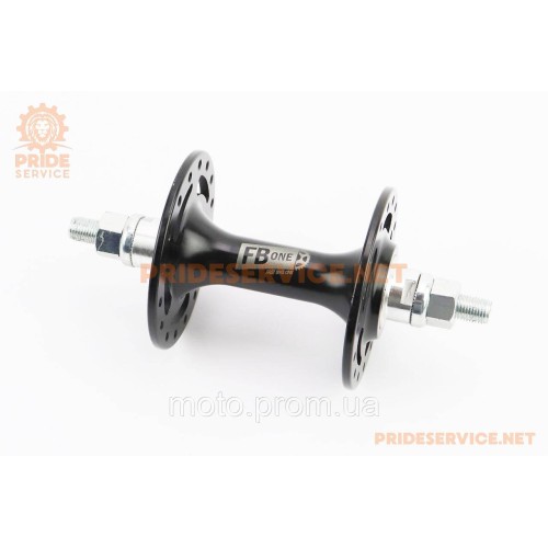 Втулка передняя FIX алюминиевая 14Gx32H, 2 пром-подшипники 6000 2RS, крепл. гайка, чёрная FB-A266FВ