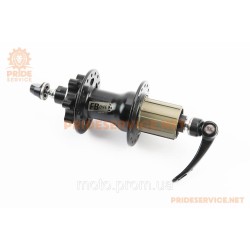 Втулка задня MTB алюмінієва 14Gx32H під касету 8-11зв, Disk-brake, 4 пром-підшипники 6001 2RS, кріпл. ексцентрик, чорна FB-A292В Втулка задня MTB алюмінієва 14Gx32H під касету 8-11зв, Disk-brake, 4 пром-підшипники 6001 2RS, кріпл. ексцентрик, чорна FB-A292В