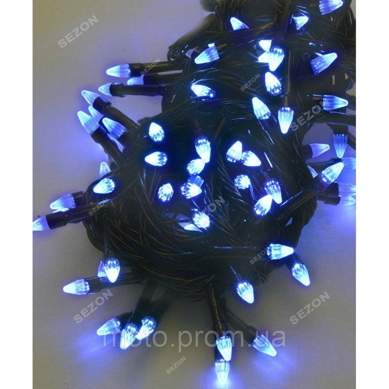 КОНУС 100 LED, синій (чорний провід)