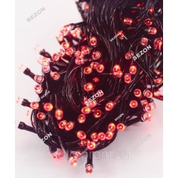 200 Led чорний провід, червоний (100)
