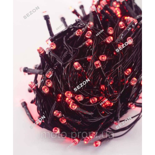 300 Led чорний провід, червоний