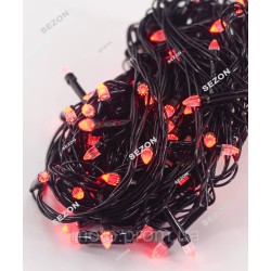 КОНУС 100 led чорний провід, червоний