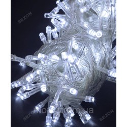 300 LED, білий     (прозорий провід)