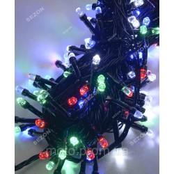 РУБІНКА 500 LED, чорний провід, мульті