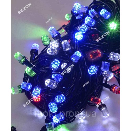 РУБІН 300 LED, чорний провід, мульті (40)