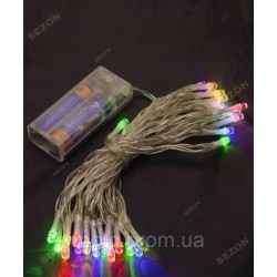 НА БАТАРЕЙКАХ 30 LED, 3м, мульті