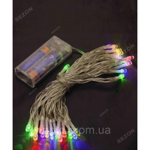 НА БАТАРЕЙКАХ 30 LED, 3м, мульті