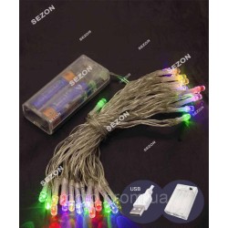 НА БАТАРЕЙКАХ 80 LED, 8м, мульті НА БАТАРЕЙКАХ 80 LED, 8м, мульті