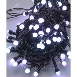 Лінза 300 LED матова 8мм, чорний провід, білий (60) Лінза 300 LED матова 8мм, чорний провід, білий (60)