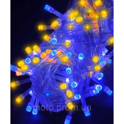 500 LED, жовто-синій (прозорий провід)