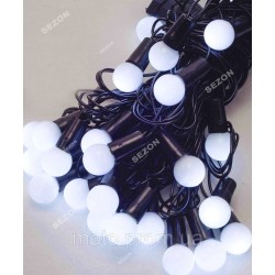 Кульки 18мм 40 LED, 7м+ перехідник, білий