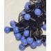 Кульки 18мм 40 LED, 7м+ перехідник синій