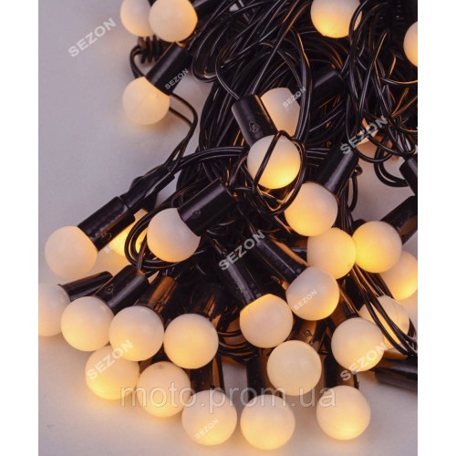 Кульки 18мм 40 LED, 7м+ перехідник, теплий білий