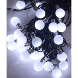 ЛАМПОЧКИ 25мм, 30 LED 7м+ перехідник, білий