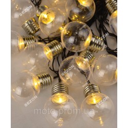 ЛАМПОЧКИ 40мм, 12 LED, 5м+ перехідник, білий теплий ЛАМПОЧКИ 40мм, 12 LED, 5м+ перехідник, білий теплий