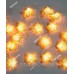 Зірки ротангові 12 LED 4м+ перехідник, білий теплий