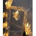 Фігурки 12 LED, ПРИЩІПКА- ЗІРОЧКА, 5м+ перехідник, теплий білий