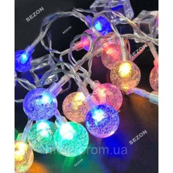 Фігурки 20 LED КУЛЬКИ ПРОЗОРІ 5м+ перехідник, мульті Фігурки 20 LED КУЛЬКИ ПРОЗОРІ 5м+ перехідник, мульті