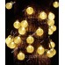 Вуличні фігурки 40 LED КУЛЬКИ ПРОЗОРІ 25mm, 8m білий теплий