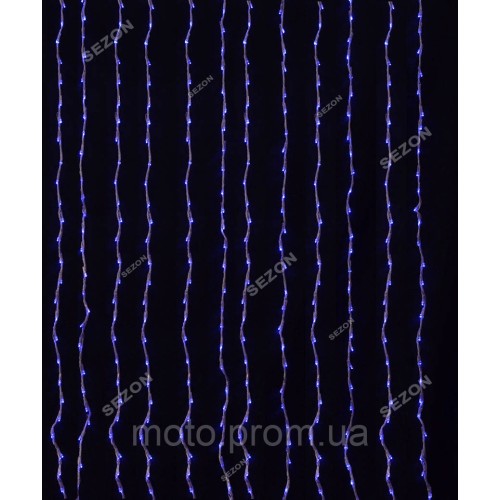 Водоспад 240 LED 2м*2м, (8 режимів+ статичн), синій