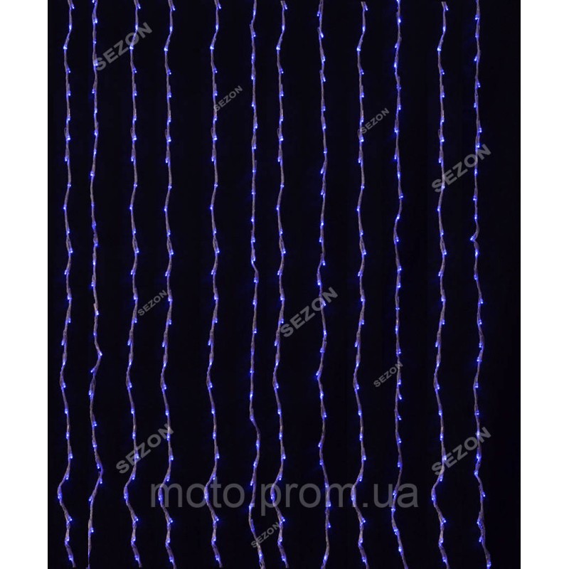 Водоспад 240 LED 2м*2м, (8 режимів+ статичн), синій