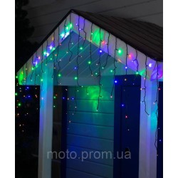 Штора-дощик КОНУС 180 LED черн/пров 5м*0.6м, мульті