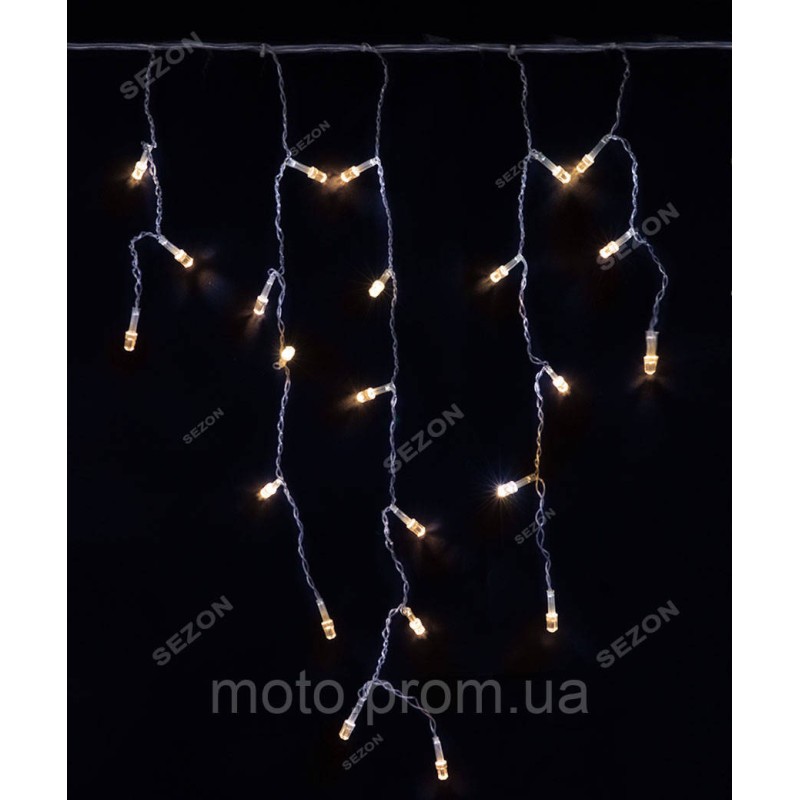 Штора-дощик РУБІН 120 LED черн/пров, 3м*0.7м, білий теплий
