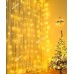Штора 200 LED 5м*0,6м, прозор/провід 2,2мм, білий теплий (статичний режим) (40)