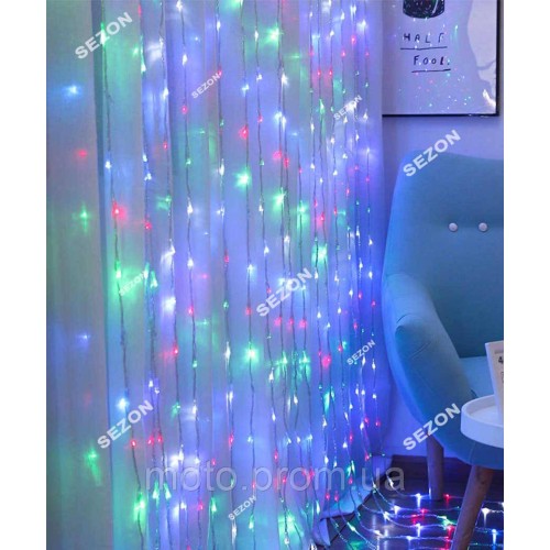 Водоспад 240 LED 3м*2м, мульті