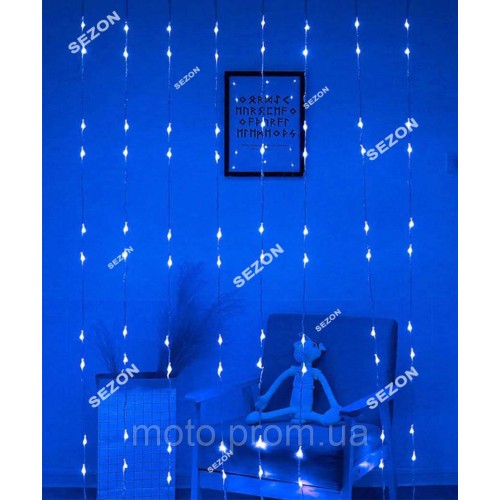 Водоспад 240 LED 3м*2м, синій