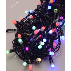Вулична 100 LED 10м, чорний каучук 2.2мм, мульті RB/RG
