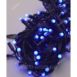 Вулична 100 LED 10м, каучук провід 2.2мм , синій