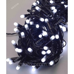 Вулична 100 LED 10м, чорний каучук 2.2мм , білий
