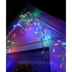 Вул. БАХРОМА 100 LED 5м*0,6м, чорний каучук 3.3мм, мульті Вул. БАХРОМА 100 LED 5м*0,6м, чорний каучук 3.3мм, мульті