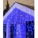 Вул. БАХРОМА 100 LED 5м*0,6м, білий каучук 3.3мм, синій+FLASH
