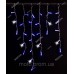 Вул. БАХРОМА 100 LED 5м*0,6м, білий каучук 3.3мм, синій+FLASH