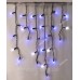 Вулична бахрома 140 LED 5м*0,6м, чорн каучук 2.2мм, синій+FLASH