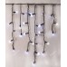 Вулична бахрома 140 LED 5м*0,6м, чорн каучук 2.2мм, білий+FLASH