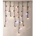Вулична бахрома 140 LED 5м*0,6м, чорн каучук 2.2мм, білий тепл+ FLASH (20)